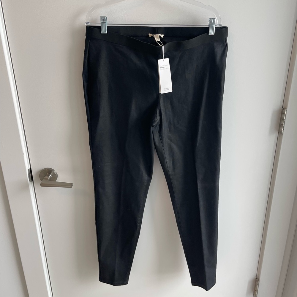 Eileen Fisher Black Coated Leggings